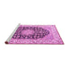 Sideview of Machine Washable Persian Pink Traditional Rug, wshtr3946pnk