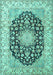 Machine Washable Persian Turquoise Traditional Area Rugs, wshtr3946turq