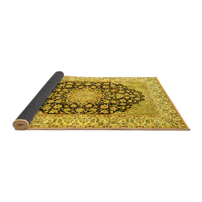 Sideview of Persian Yellow Traditional Rug, tr3946yw