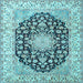 Square Persian Light Blue Traditional Rug, tr3946lblu
