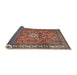 Sideview of Traditional Light Copper Gold Persian Rug, tr3947