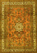 Machine Washable Persian Yellow Traditional Rug, wshtr3947yw