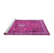 Sideview of Machine Washable Persian Pink Traditional Rug, wshtr3947pnk