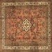 Square Machine Washable Persian Brown Traditional Rug, wshtr3947brn