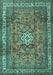 Machine Washable Persian Turquoise Traditional Area Rugs, wshtr3947turq