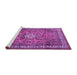 Sideview of Machine Washable Persian Purple Traditional Area Rugs, wshtr3947pur