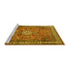 Sideview of Machine Washable Persian Yellow Traditional Rug, wshtr3947yw