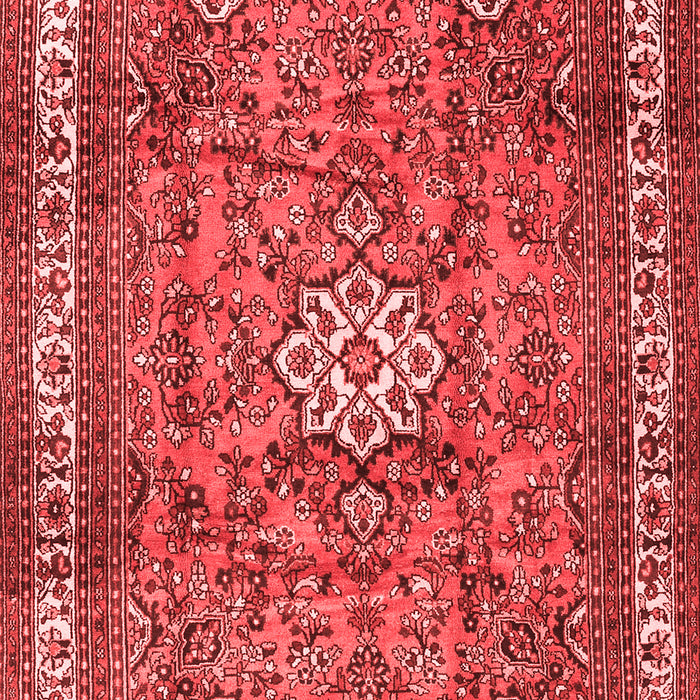 Machine Washable Persian Red Traditional Rug, wshtr3947red