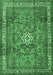 Machine Washable Persian Emerald Green Traditional Area Rugs, wshtr3947emgrn