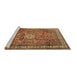 Sideview of Machine Washable Persian Brown Traditional Rug, wshtr3947brn