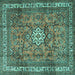 Square Persian Turquoise Traditional Rug, tr3947turq