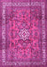 Machine Washable Persian Pink Traditional Rug, wshtr3947pnk