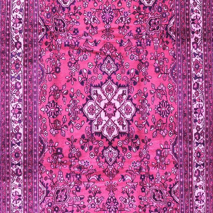 Machine Washable Persian Pink Traditional Rug, wshtr3947pnk
