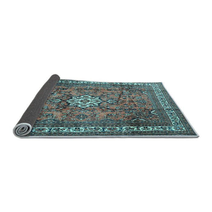Sideview of Persian Light Blue Traditional Rug, tr3947lblu