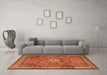 Machine Washable Persian Orange Traditional Area Rugs in a Living Room, wshtr3947org