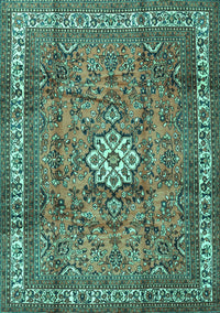 Persian Turquoise Traditional Rug, tr3947turq