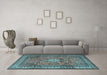 Machine Washable Persian Light Blue Traditional Rug in a Living Room, wshtr3947lblu