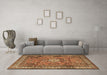 Machine Washable Persian Brown Traditional Rug in a Living Room,, wshtr3947brn