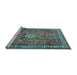 Sideview of Machine Washable Persian Light Blue Traditional Rug, wshtr3947lblu