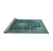 Sideview of Machine Washable Persian Light Blue Traditional Rug, wshtr3948lblu