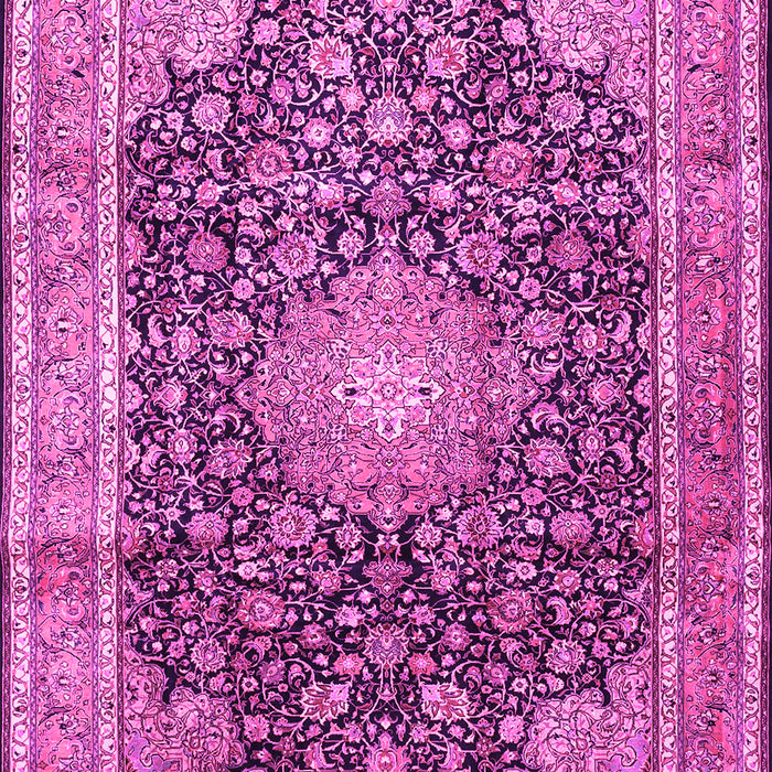 Machine Washable Persian Pink Traditional Rug, wshtr3948pnk
