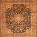 Serging Thickness of Persian Orange Traditional Rug, tr3948org