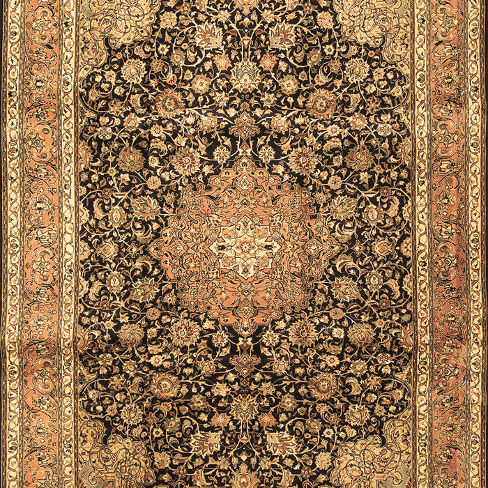 Machine Washable Persian Brown Traditional Rug, wshtr3948brn
