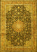 Machine Washable Persian Yellow Traditional Rug, wshtr3948yw