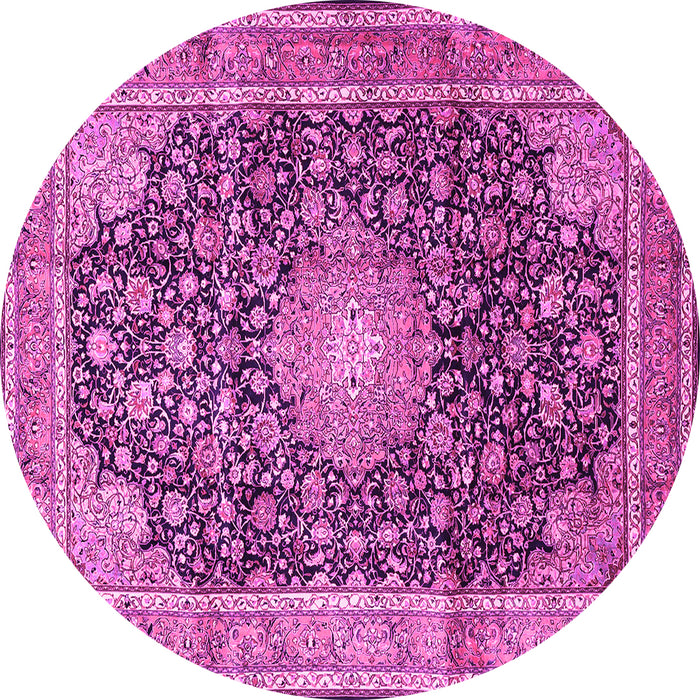 Round Persian Pink Traditional Rug, tr3948pnk