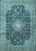 Machine Washable Persian Light Blue Traditional Rug, wshtr3948lblu