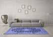 Machine Washable Persian Blue Traditional Rug in a Living Room, wshtr3948blu