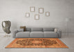 Machine Washable Persian Orange Traditional Area Rugs in a Living Room, wshtr3948org