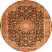 Machine Washable Persian Orange Traditional Area Rugs, wshtr3948org