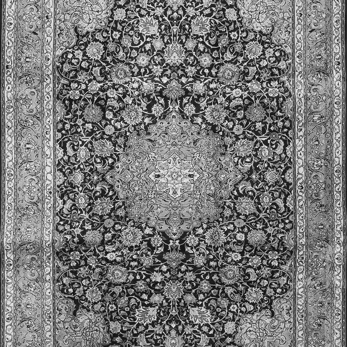 Serging Thickness of Machine Washable Persian Gray Traditional Rug, wshtr3948gry