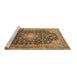 Sideview of Machine Washable Persian Brown Traditional Rug, wshtr3948brn