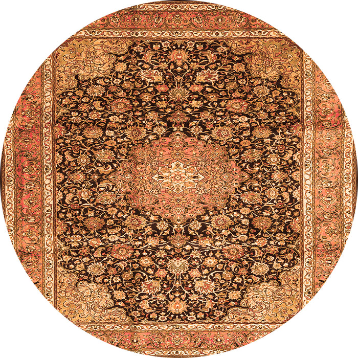 Square Persian Orange Traditional Rug, tr3948org