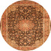 Square Persian Orange Traditional Rug, tr3948org