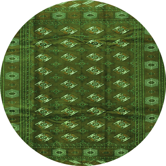 Square Persian Green Traditional Rug, tr3949grn