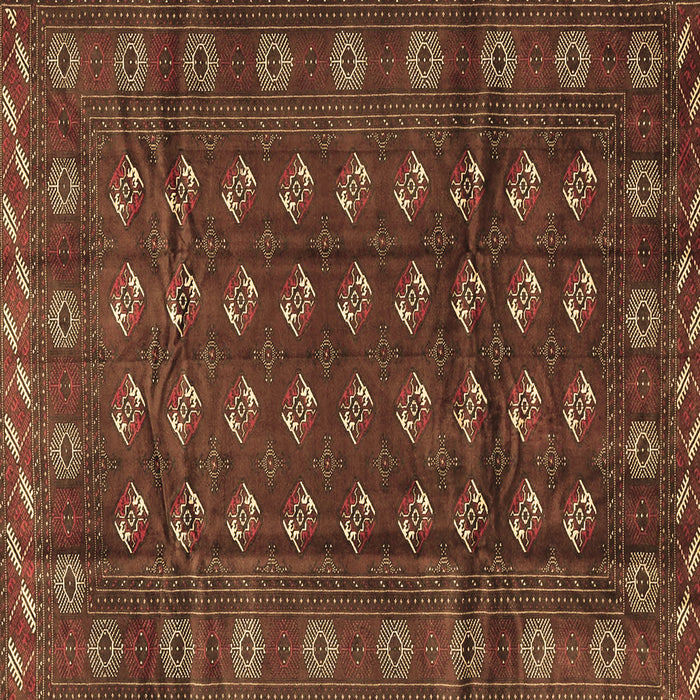 Square Persian Brown Traditional Rug, tr3949brn