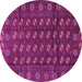Round Persian Pink Traditional Rug, tr3949pnk