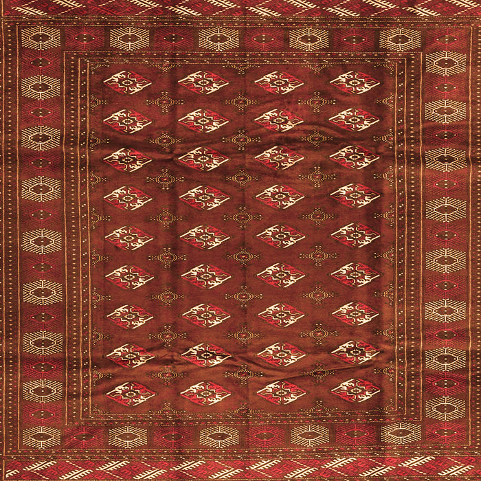 Serging Thickness of Persian Orange Traditional Rug, tr3949org