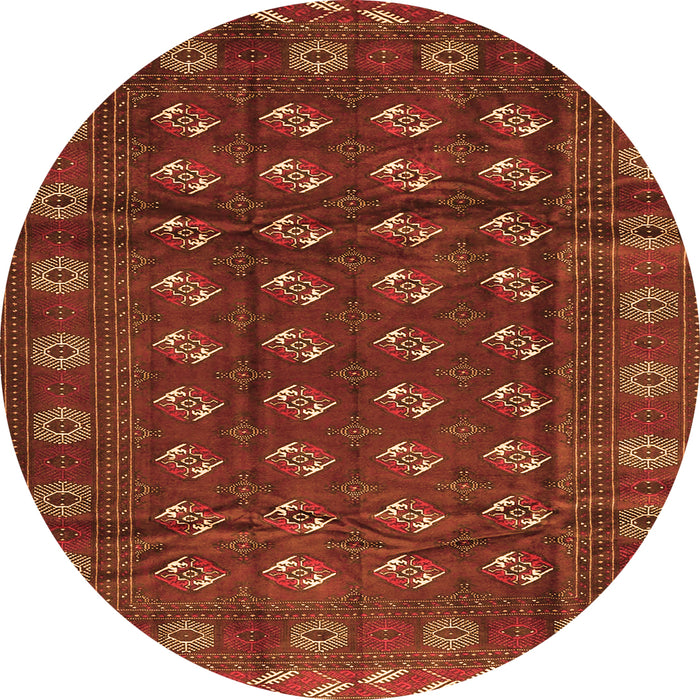 Square Persian Orange Traditional Rug, tr3949org