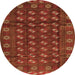 Square Persian Orange Traditional Rug, tr3949org