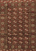 Machine Washable Persian Brown Traditional Rug, wshtr3949brn