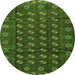 Machine Washable Persian Green Traditional Area Rugs, wshtr3949grn