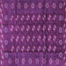 Square Machine Washable Persian Purple Traditional Area Rugs, wshtr3949pur