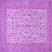 Square Persian Purple Traditional Rug, tr394pur