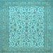 Square Persian Light Blue Traditional Rug, tr394lblu
