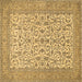 Square Persian Brown Traditional Rug, tr394brn
