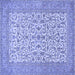 Square Persian Blue Traditional Rug, tr394blu